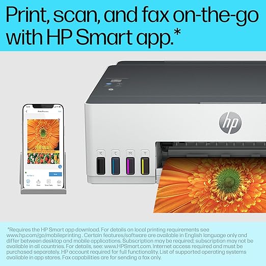 HP Smart Tank 210 Single Function WiFi Colour Printer (Upto 8K Black and 6000 Colour Pages - Zapnet.in