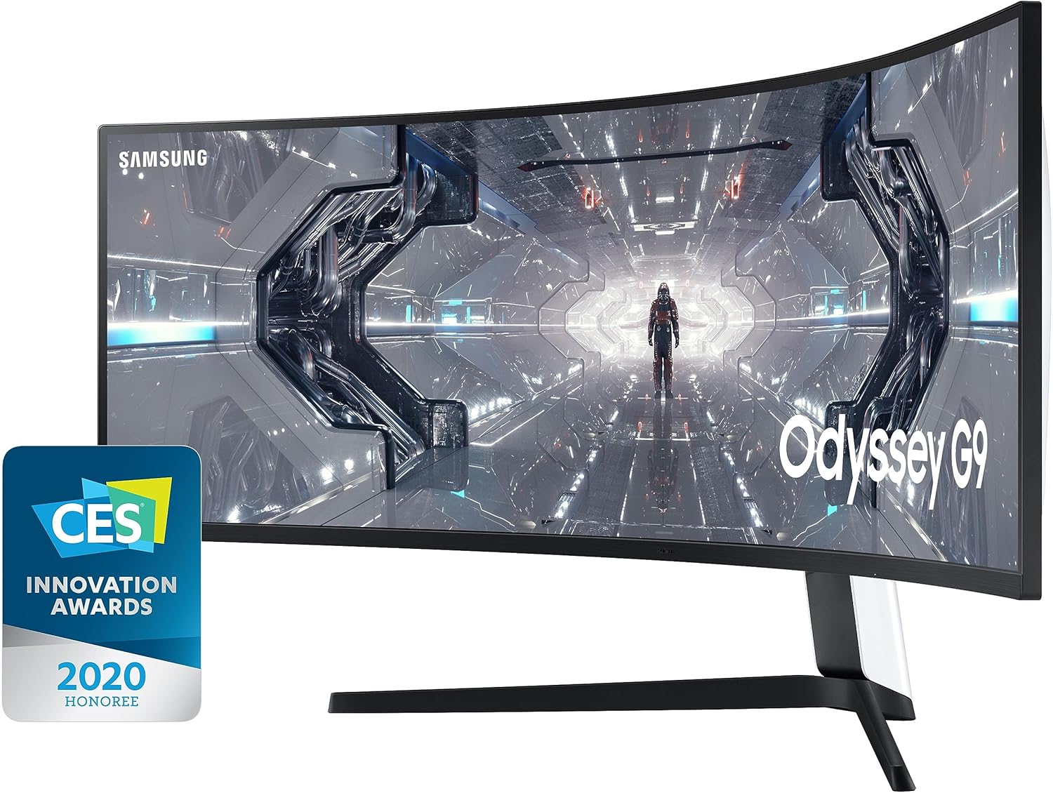 Samsung 49-inch(124.4cm) Odyssey G9 Dual QHD, 240Hz, 1ms Curved Gaming Monitor, QLED, HAS, HDR 1000, G-Sync (LC49G95TSSWXXL, Black)