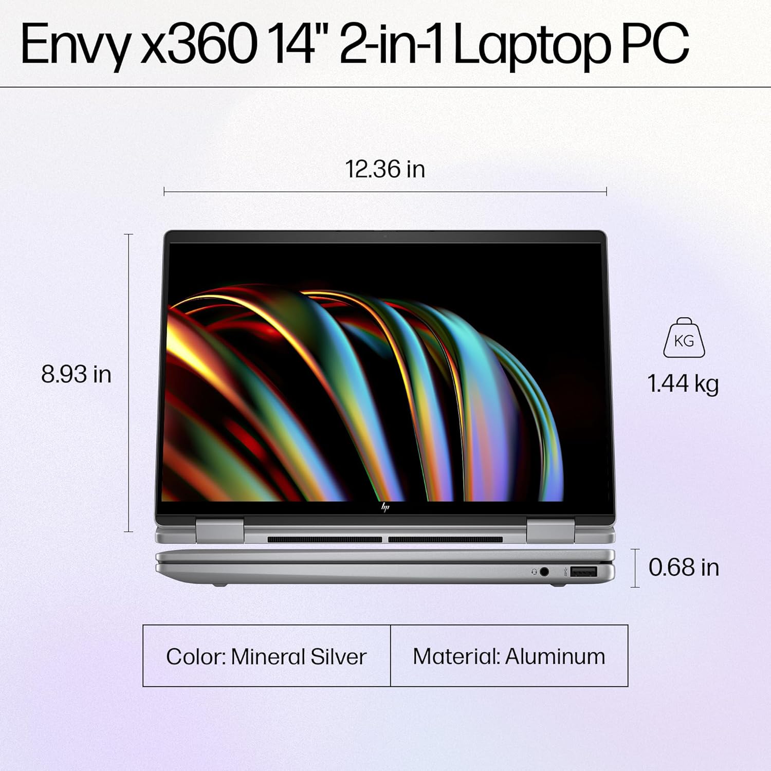 HP Envy x360, Enhanced by AI, AMD Ryzen 5 8640HS, 14-inch (35.6 cm), WUXGA, 16GB LPDDR5, 512GB SSD, AMD Radeon Graphics, 5MP IR Camera, Poly Studio (Win 11, MSO 2021, Silver, 1.44 kg), fa0038AU