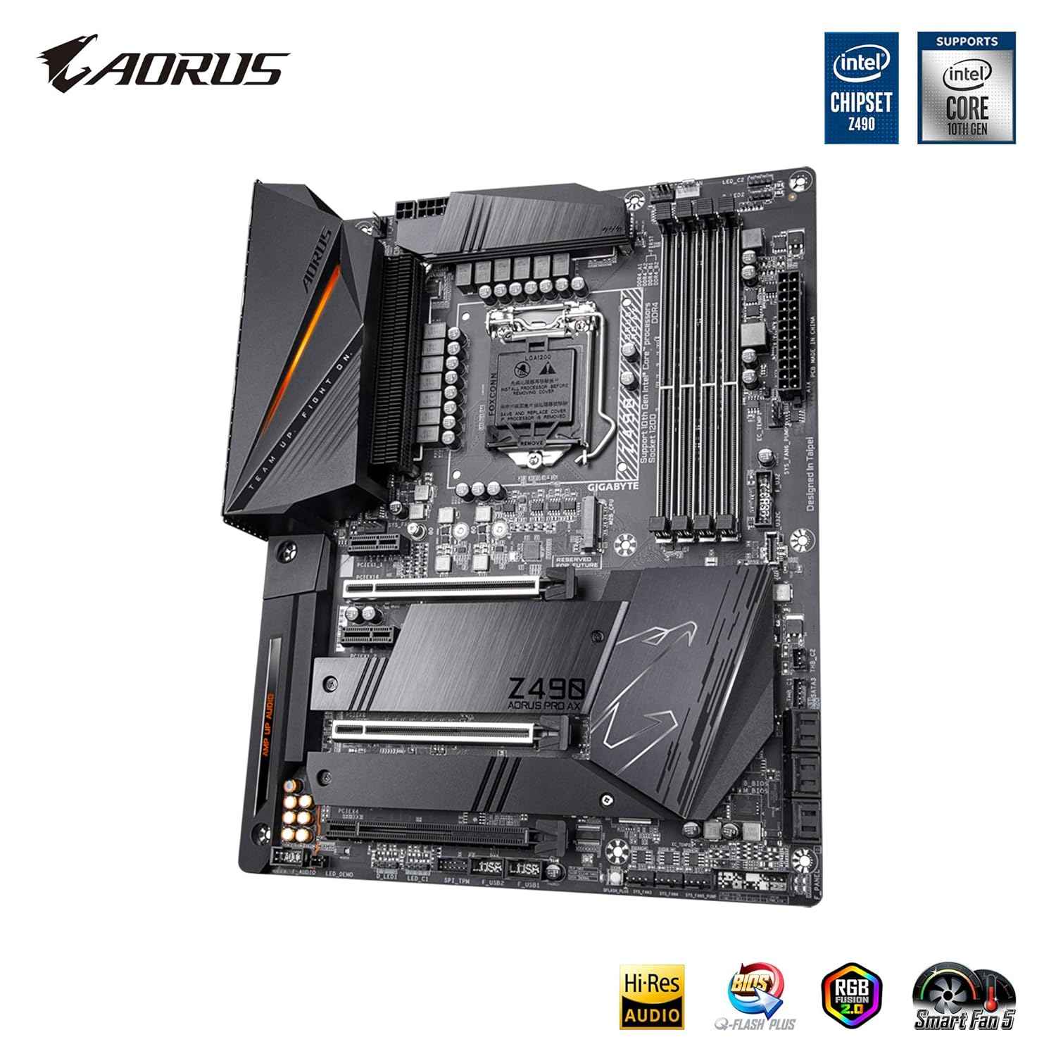 GIGABYTE Z490 AORUS PRO AX with Direct 12 Phases Digital VRM Design, Intel Wi-Fi 6 802.11ax, Intel 2.5GbE LAN, RGB Fusion 2.0