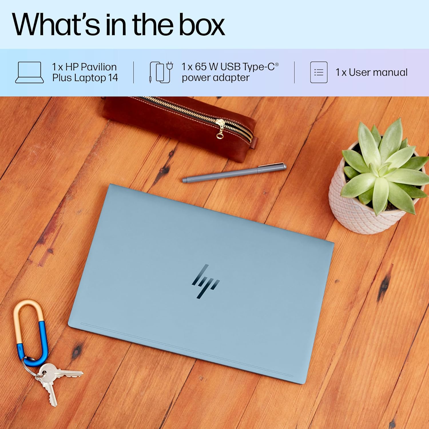 HP Pavilion Plus 14 AI-enhanced Laptop, Intel EVO Core Ultra 5 125H,14-inch (35.6 cm) 16GB, 512GB SSD, Intel Arc Graphics, WQXGA, 300 nits, 120Hz, 5MP IR Camera, (Win 11, MSO, Blue, 1.44 kg), ew1082TU