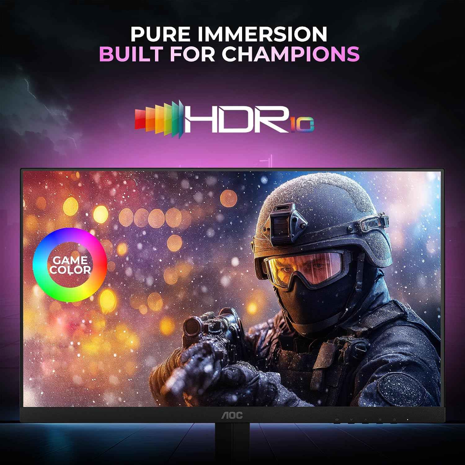 AOC Q27G11E 27″ QHD Gaming Monitor – Black/Red | 2560×1440 Fast IPS| 180Hz Refresh | 0.5ms MPRT|Adaptive Sync| HDR10| Tilt Stand & Low Blue Light