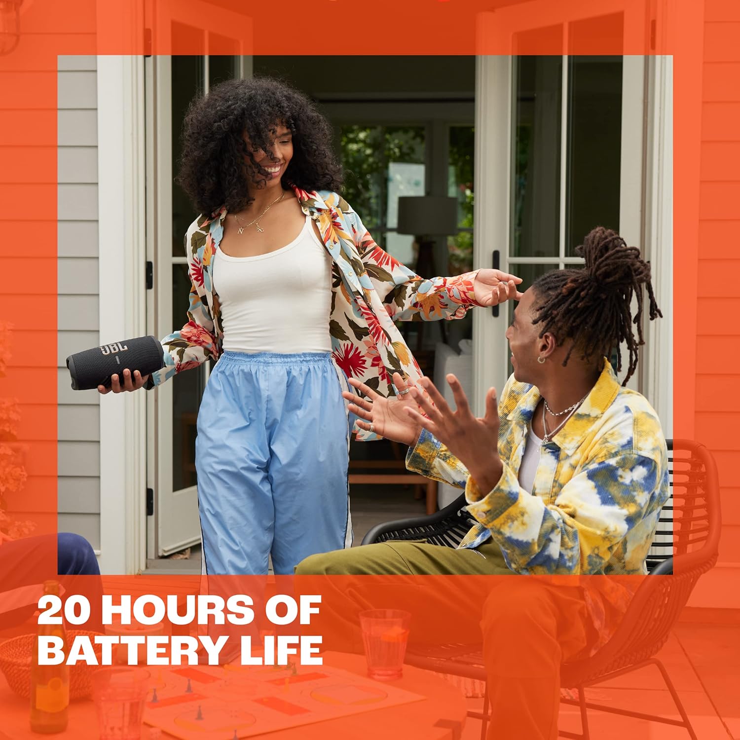 JBL Charge 5 Wi-Fi, Wireless Portable Bluetooth Speaker, Original Pro Sound, 20 Hours Playtime, Deep Bass, Built-in Powerbank, Wi-Fi with AirPlay, IP67 Water & Dustproof, One App (Black) - Zapnet.in