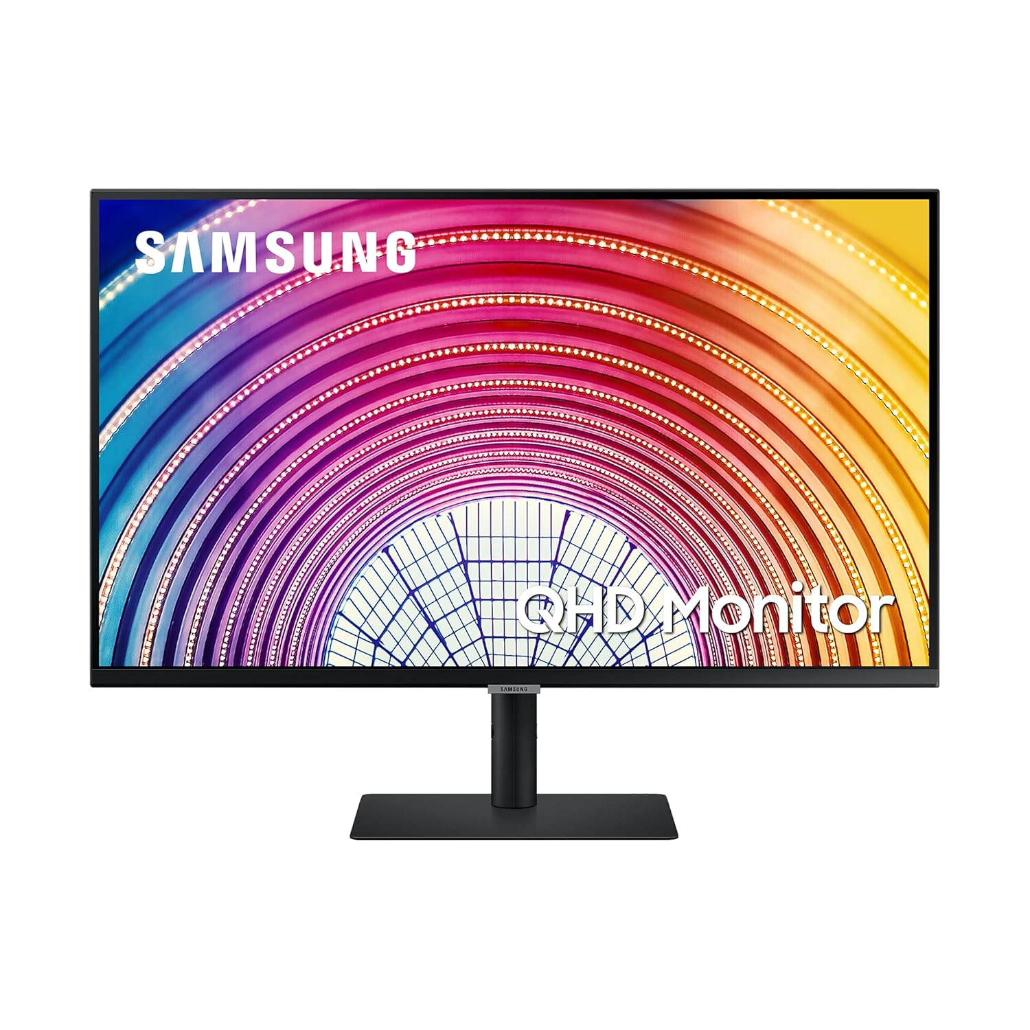 Samsung 32-inch(80cm) QHD Monitor, Bezel Less Design, 1 Billion Colors, HDR10, HAS, Intelligent Eye Care, AMD FreeSync™, FSC-Certified, Energy Saving (LS32A600NWWXXL, Black)