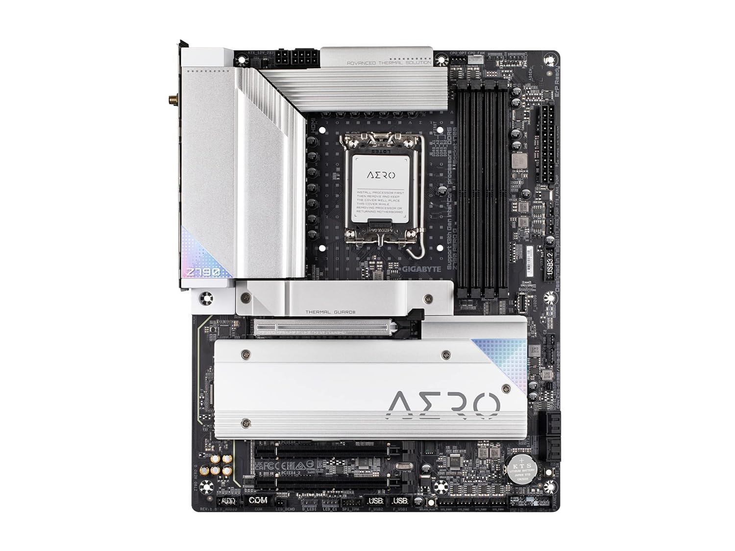 GIGABYTE Z790 AERO G (LGA 1700/ Intel Z790/ ATX/ DDR5/ 5 * 5.0 M.2/ PCIe 5.0/ USB 3.2 Gen2X2 Type-C/WiFi 6E/ Intel 2.5GbE LAN/Motherboard)