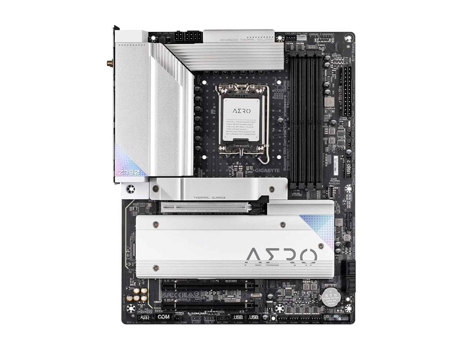 GIGABYTE Z790 AERO G (LGA 1700/ Intel Z790/ ATX/ DDR5/ 5 * 5.0 M.2/ PCIe 5.0/ USB 3.2 Gen2X2 Type-C/WiFi 6E/ Intel 2.5GbE LAN/Motherboard)