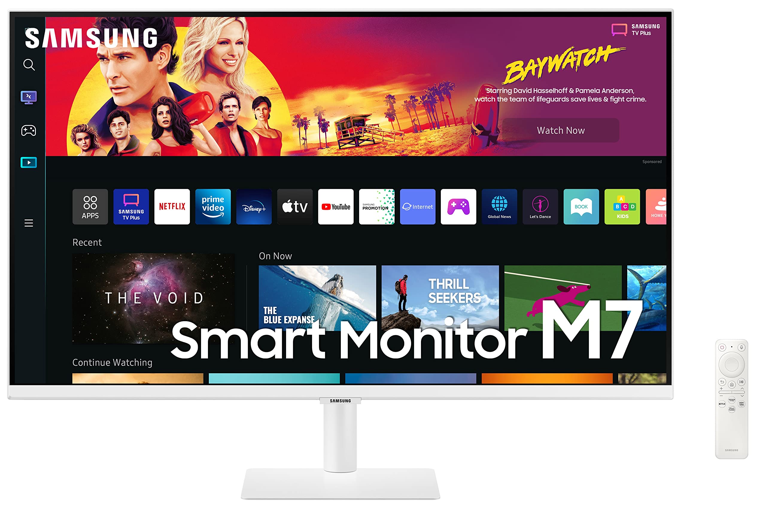Samsung 32-inch(80cm) M8 4K UHD Smart Monitor, Mouse & Keyboard Control, HAS, Pivot, Type-C, Smart TV apps, Office 365, Dex, Apple Airplay, BT, IOT, Speakers, Remote (LS32CM80GUWXXL, Green)