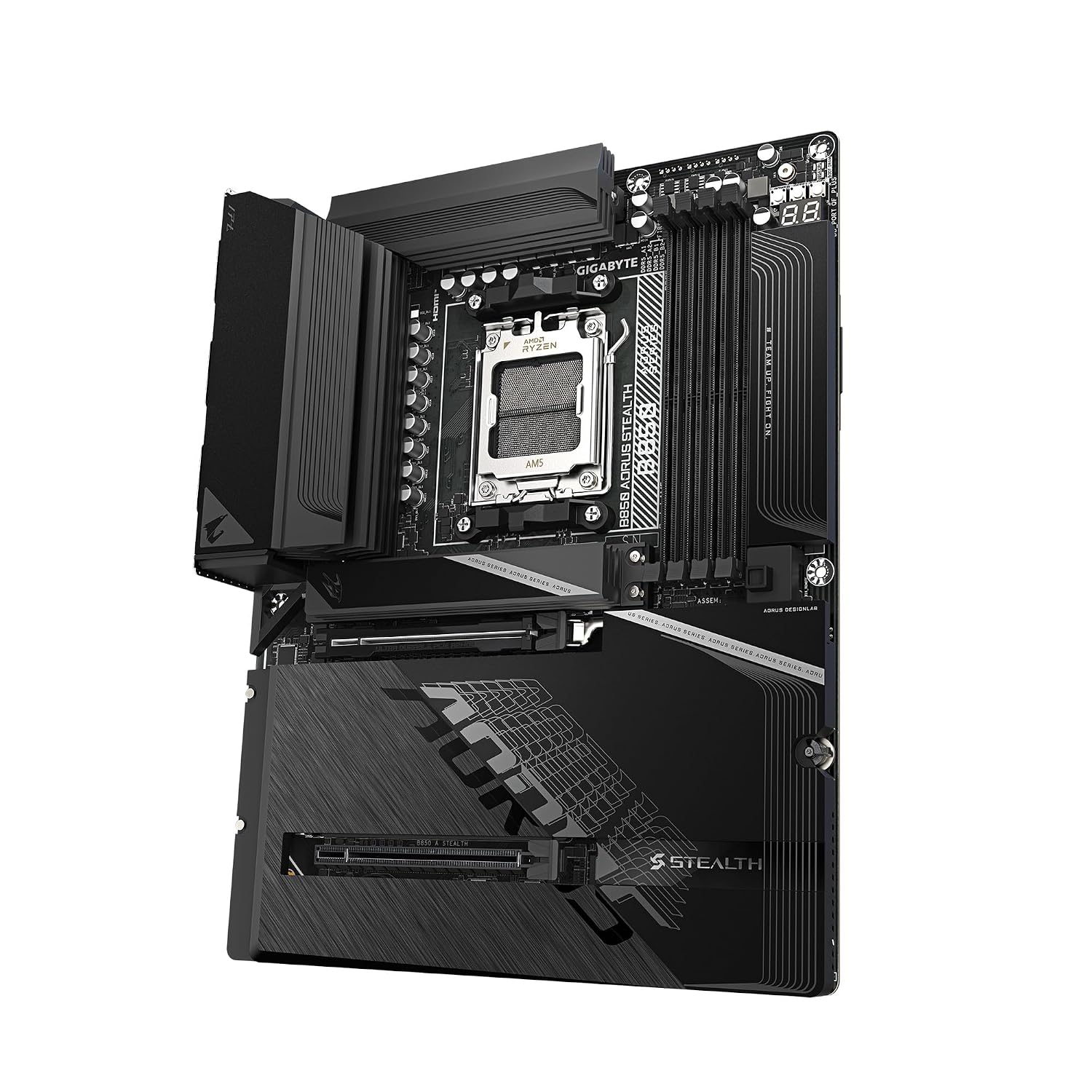 GIGABYTE B850 AORUS Stealth AM5 Socket DDR5 ATX Gaming Motherboard PCIe 5.0 Wi-Fi 7 5GbE LAN 4× M.2 Gen5/Gen4 X3D Turbo DDR5-8200(OC) Ultimate DIY Features