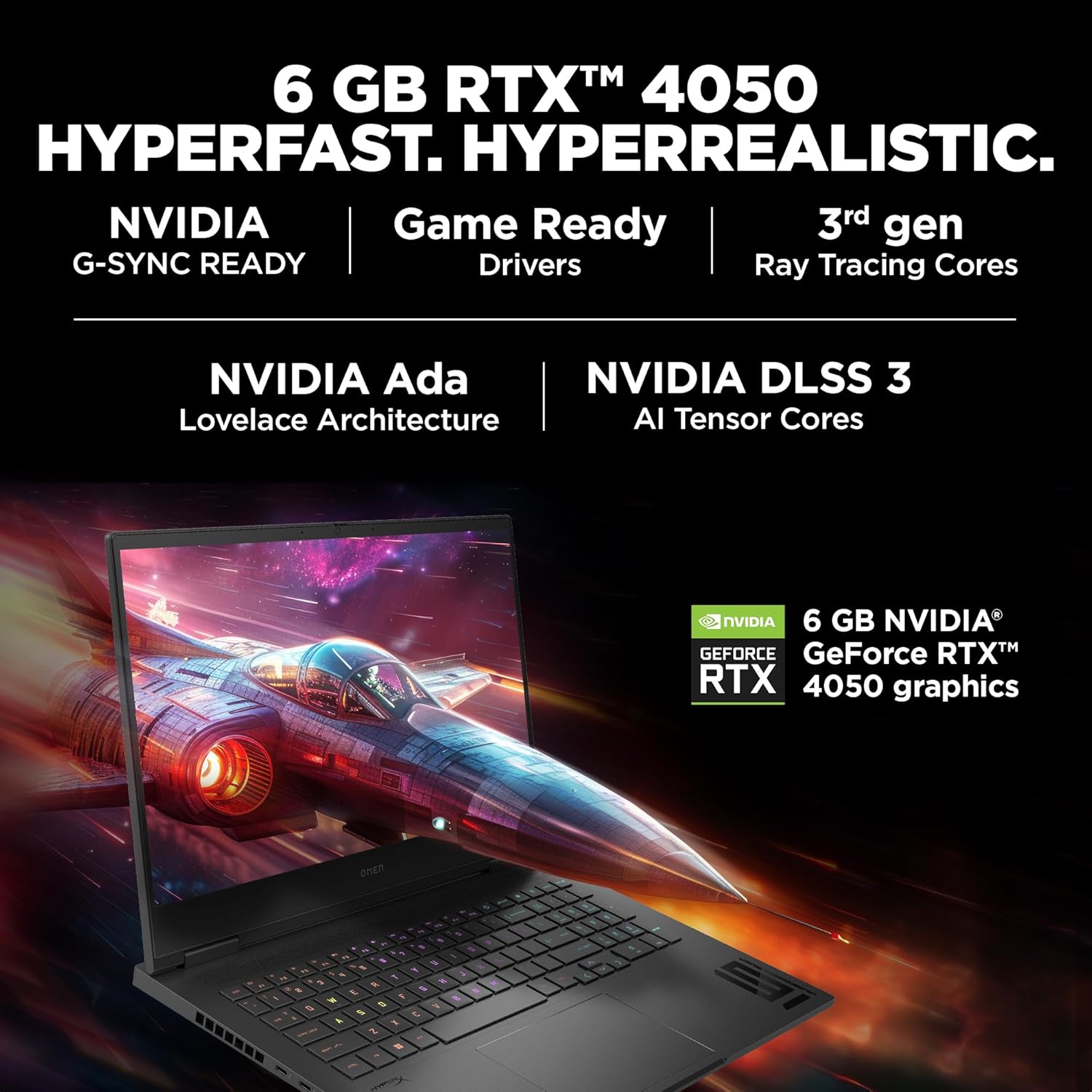 HP OMEN Gaming, 14th Gen Intel Core i7-14650HX, 6GB NVIDIA RTX 4050, 16GB DDR5, 1TB SSD,16.1-inch (40.9 cm), FHD, IPS, Gaming Laptop 144Hz, RGB Backlit KB,(Win 11, Office 21, Black, 2.39 kg) wf1171TX - Zapnet.in