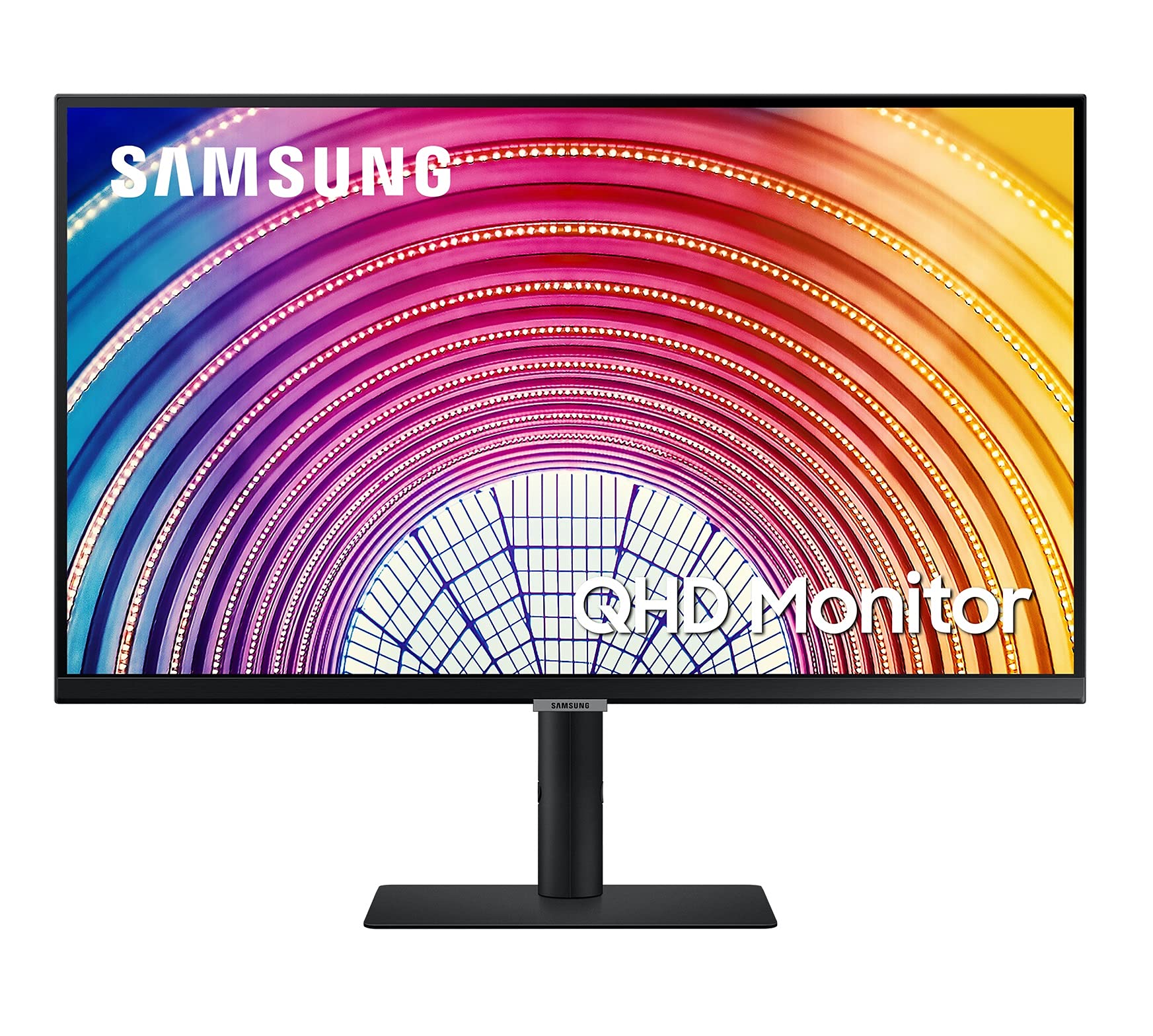 Samsung 32-inch(80cm) QHD Monitor, Bezel Less Design, 1 Billion Colors, HDR10, HAS, Intelligent Eye Care, AMD FreeSync™, FSC-Certified, Energy Saving (LS32A600NWWXXL, Black)