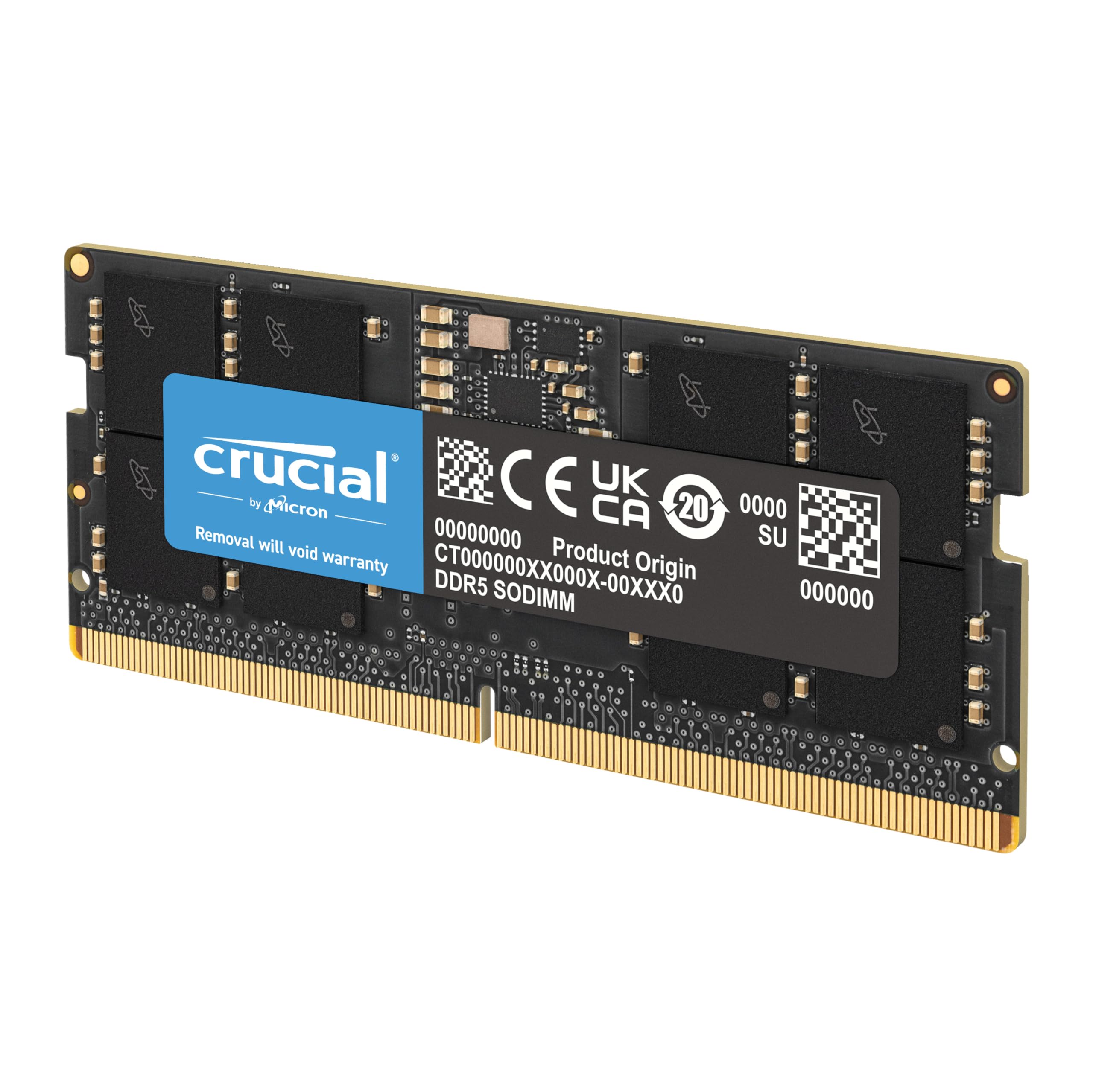 Crucial RAM 64GB Kit (2x32GB) DDR5 4800MHz CL40 Desktop Memory CT2K32G48C40U5