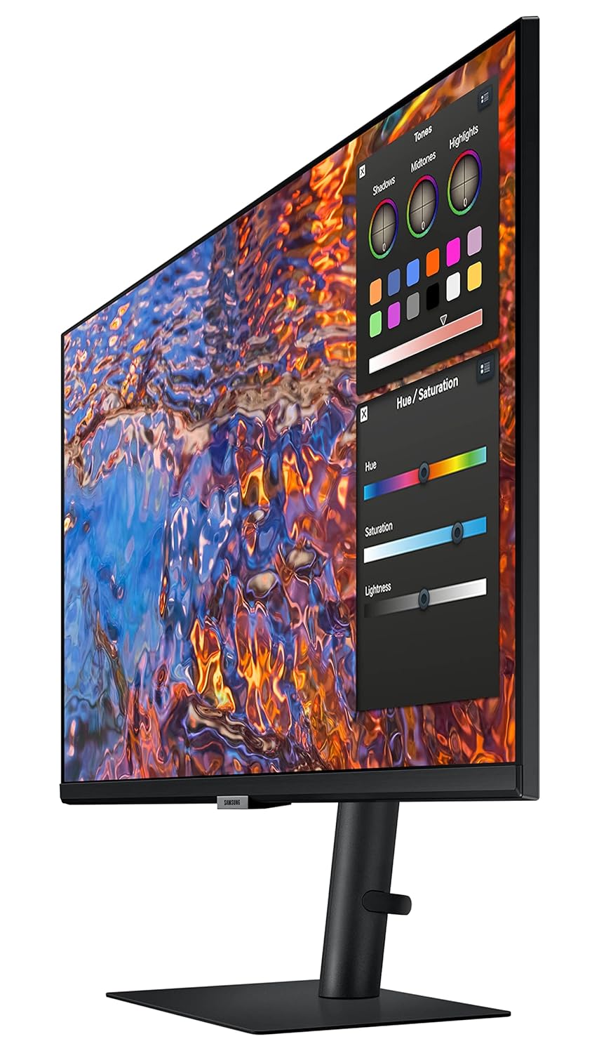 Samsung 27"(68.6cm) 4K Viewfinity Monitor|IPS|UHD 3840 x 2160|Type-C 90W|LAN Port|HDR 400|DCI-P3 98%|Pantone Validation|400 nits||PBP|PIP|Matte Display|Height-Tilt-Pivot Stand|LS27B800PXWXXL|Black