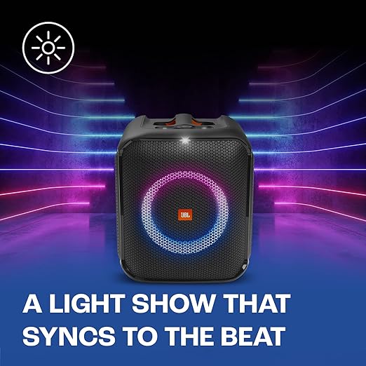 JBL Partybox Encore Essential | Portable Bluetooth Party Speaker | 100W Monstrous Pro Sound | Dynamic Light Show | Upto 6Hrs Playtime | Built-in Powerbank | Mic Support PartyBox App (Black) - Zapnet.in
