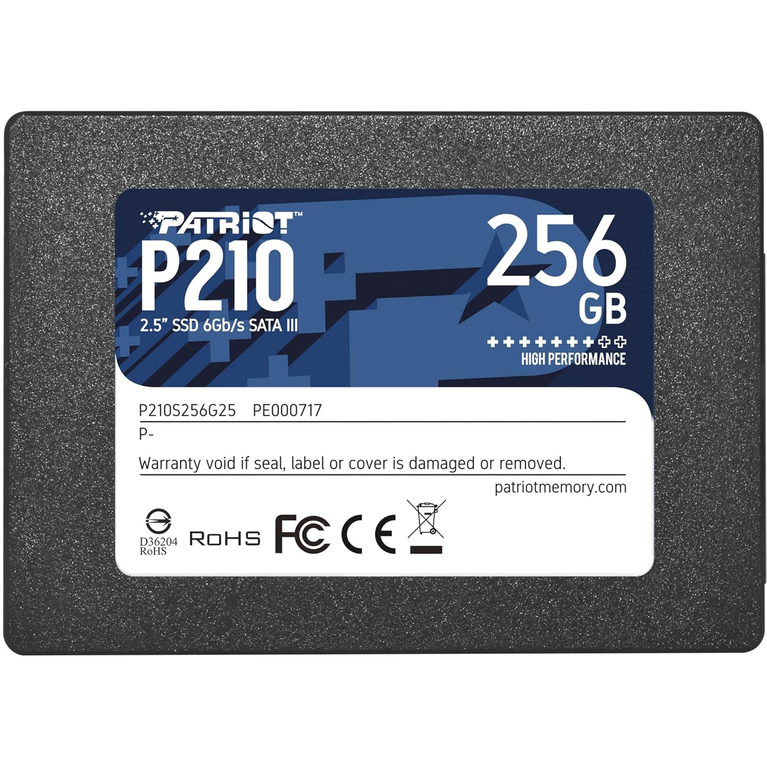Patriot Memory P210 SATA 3 256GB SSD 2.5 Inch Internal Solid State Drive P210S256G25
