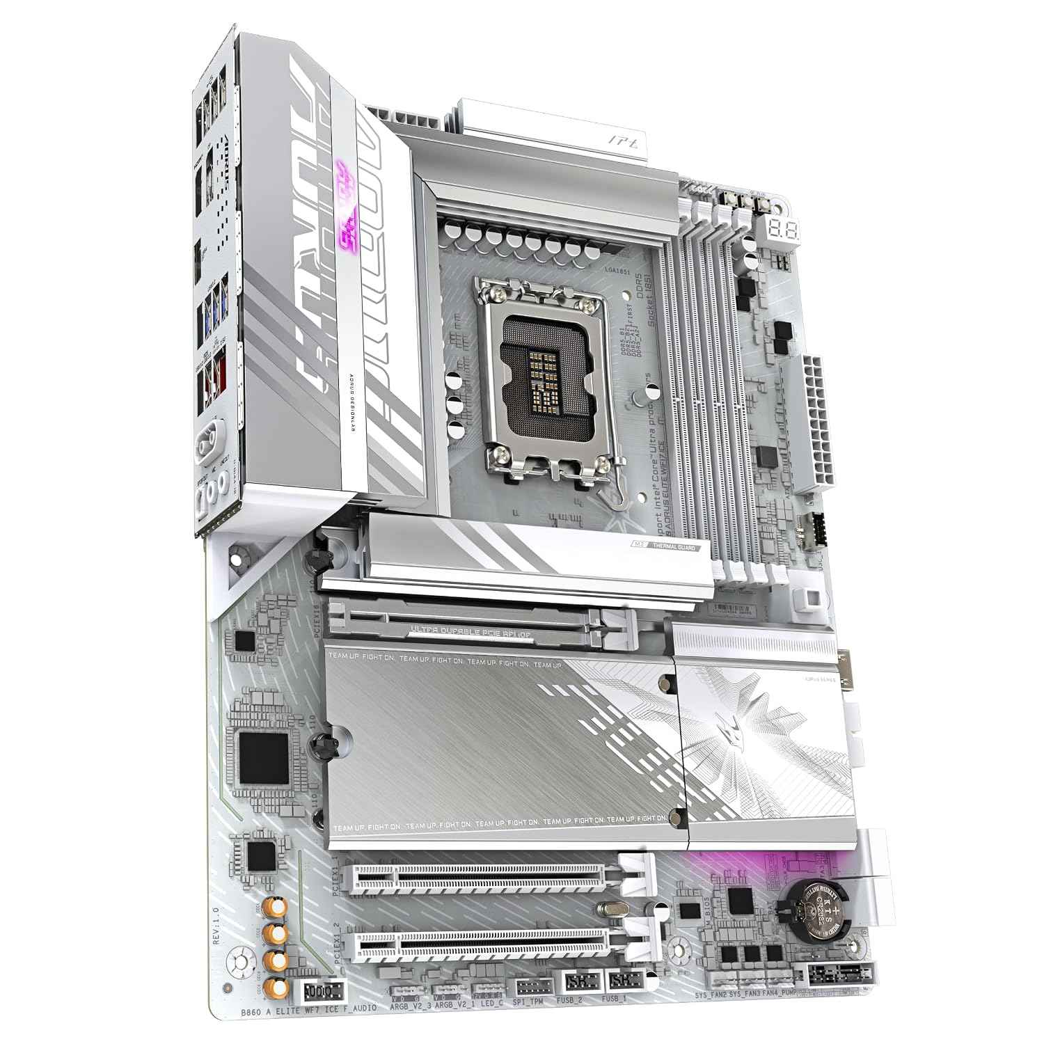GIGABYTE B860 A Elite WF7 ICE Motherboard – Intel 13th Gen, Wi-Fi 7, PCIe 5.0, Dual M.2 Slots, Advanced Cooling, 10Gb Ethernet, Mini-ITX Form Factor