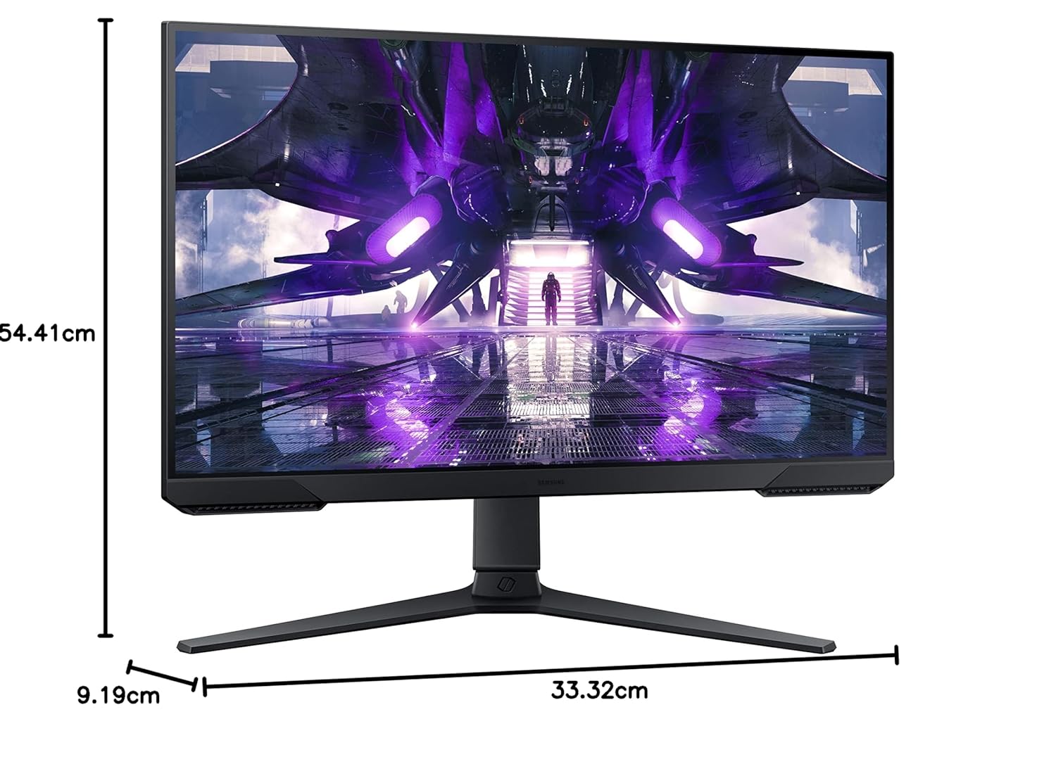 Samsung 24-Inch(60cm) FHD Odyssey G3 Gaming, 165 Hz, 1Ms Flat LED Monitor, 1920 X 1080 Pixels, Height Adjustable Stand, Bezel Less, Eye-Saver, AMD Freesync Premium (LS24AG322NWXXL, Black)