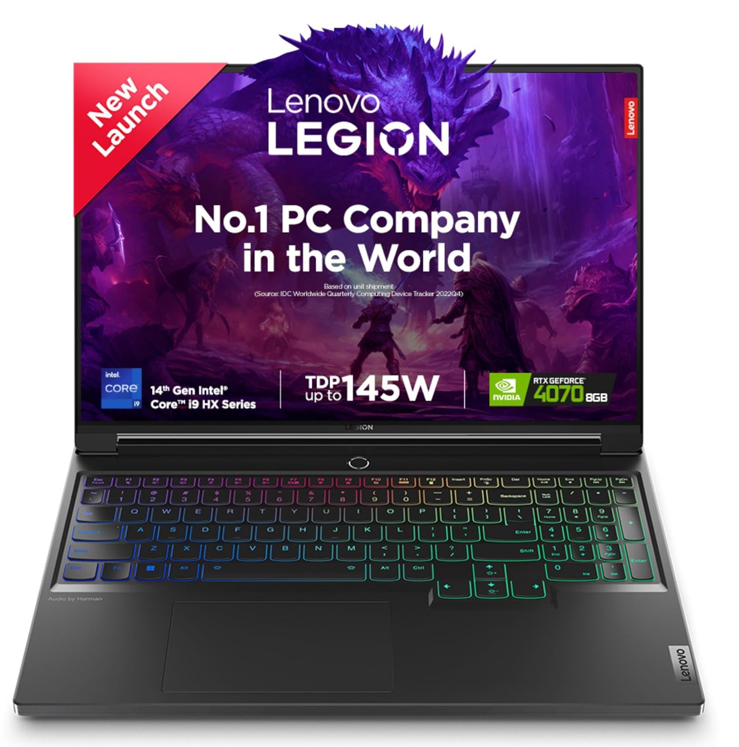 Lenovo Legion 7 Intel Core i9-14900HX 16" (40.64cm) 3.2K IPS 430Nits 165Hz Gaming Laptop (32GB/1TB SSD/Win 11/Office 2021/NVIDIA RTX 4070 8GB/100% DCI-P3/3 Month Game Pass/Grey/2.24Kg), 83FD000XIN