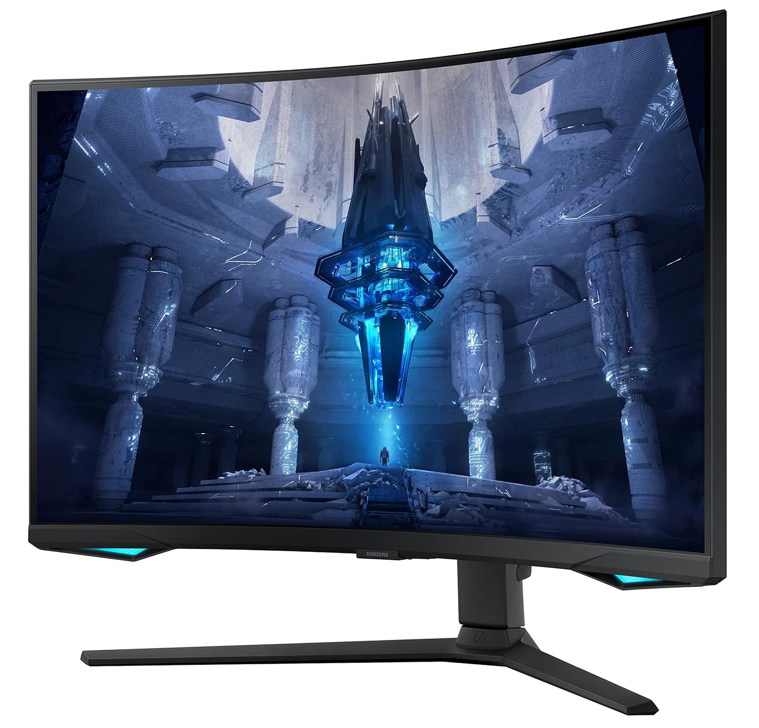Samsung 32-Inch (80cm) 4K UHD Odyssey Neo G7 Gaming, 165 Hz, 1ms Curved Monitor, 3840 x 2160 Pixels, Mini-LED, Height Adjustable Stand, Matte Display, HDR2000, (LS32BG750NWXXL, Black)