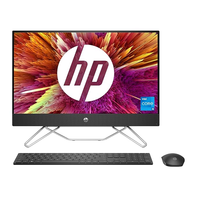 HP All-in-One, 12th Gen Intel Core i5-1235U (8GB RAM,512GB) Anti Glare, 24''(60.5 cm) FHD Windows 11, MSO, Black, 5.37kg, Wireless Keyboard and Mouse Combo, IR Privacy Camera, 24-cb1907in - Zapnet.in