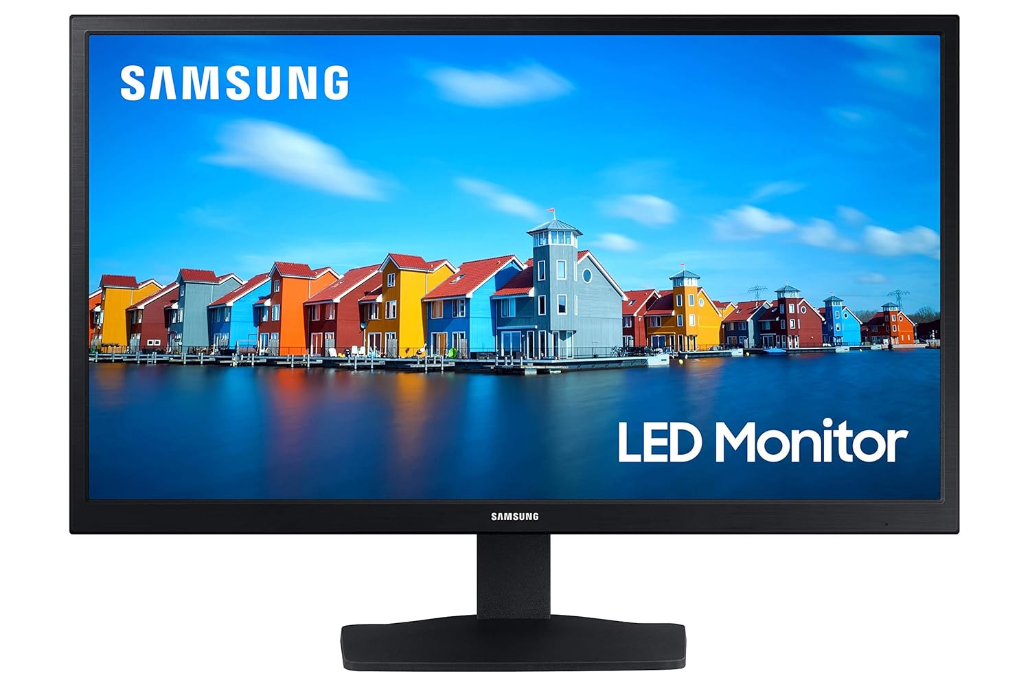 Samsung 22-inch(54.48cm) FHD Flat Monitor, VA, 60 Hz, Wide View Angle, HDMI, D-sub Ports, Flicker Free, (LS22A334NHWXXL, Black)