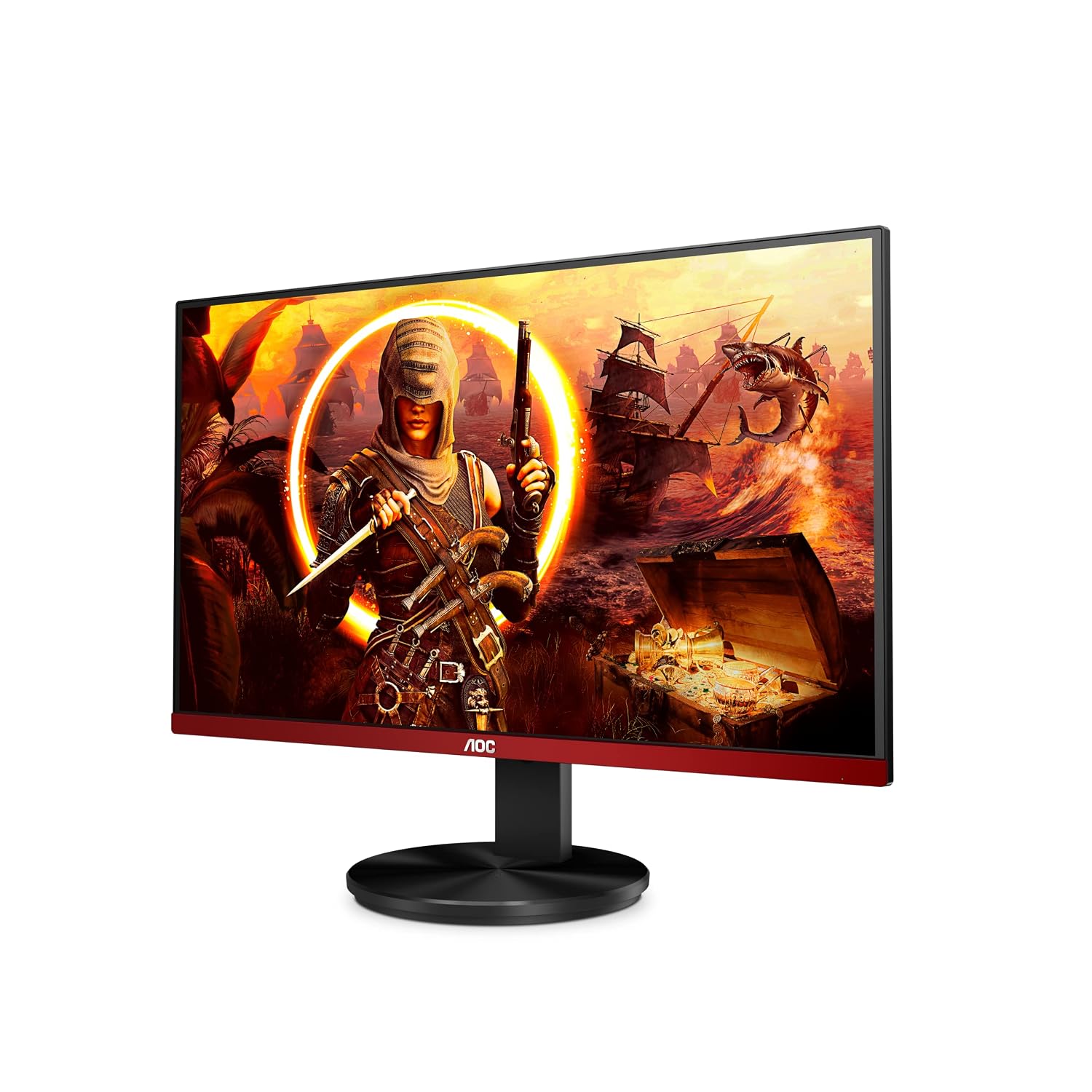 AOC G2490Vx 24 Inch Borderless Full HD Gaming Monitor, Gaming LED Monitor, 144Hz Refresh Rate, FreeSync Premium, 1ms Response Time