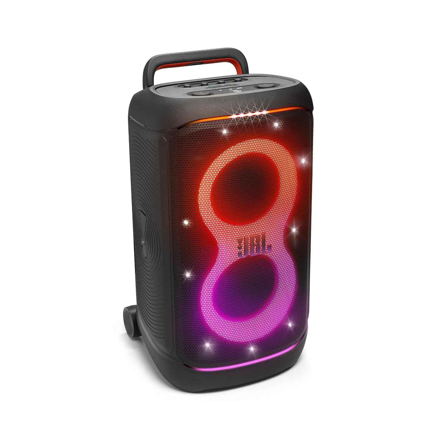 JBL Partybox 520 Wireless Bluetooth Party Speaker, Electrifying AI Sound Boost, Upto 15Hrs Playtime, Replaceable Battery, Multispeaker Connection by Auracast-, PartyBox App-Black