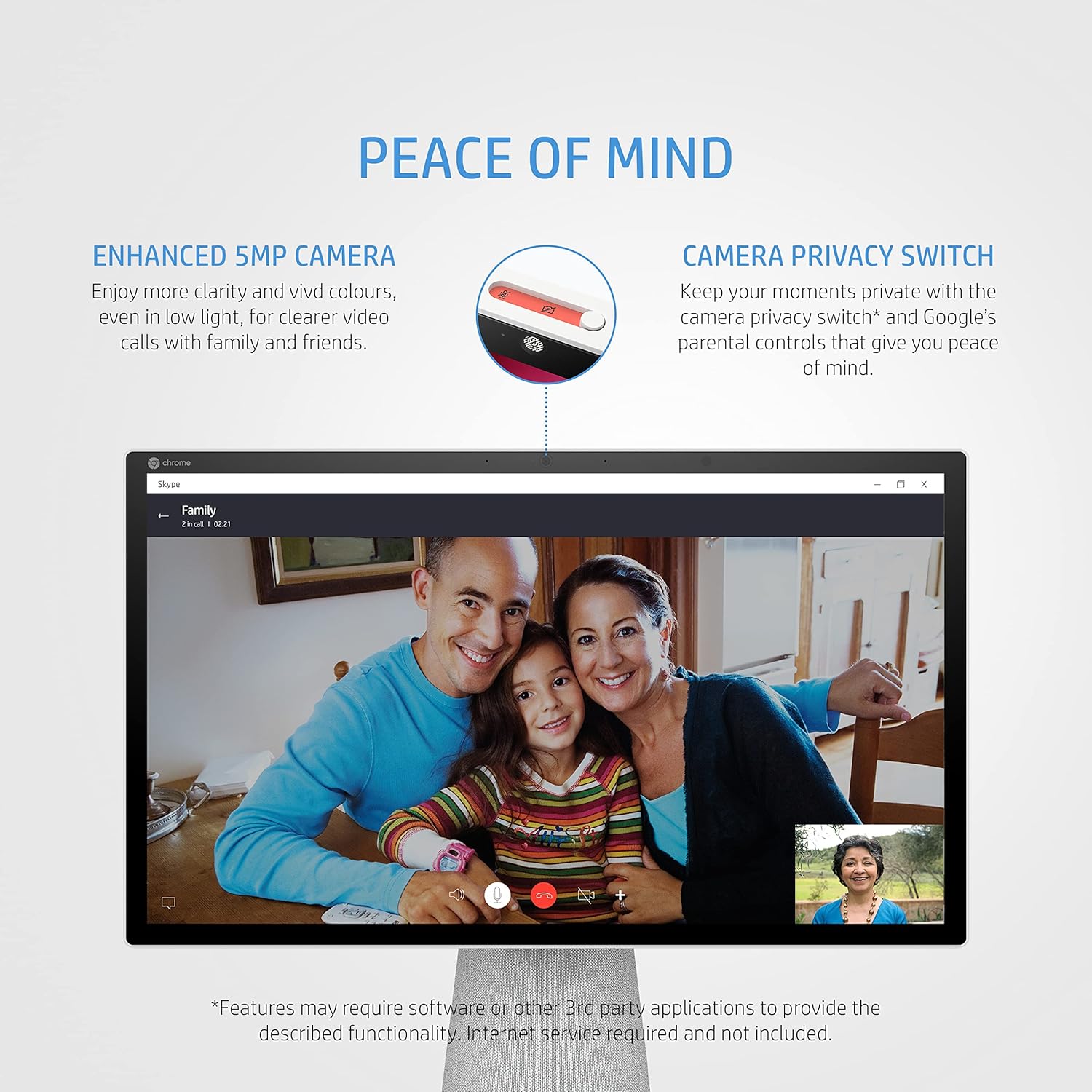 HP Chromebase AIO Intel Core i3-10110U 54.6cm(21.5 inches) FHD, IPS, Touchscreen Laptop (8GB SDRAM/256GB SSD/Chrome 64/B&O Audio/UHD Graphics), AiO DT22-aa0234in - Zapnet.in