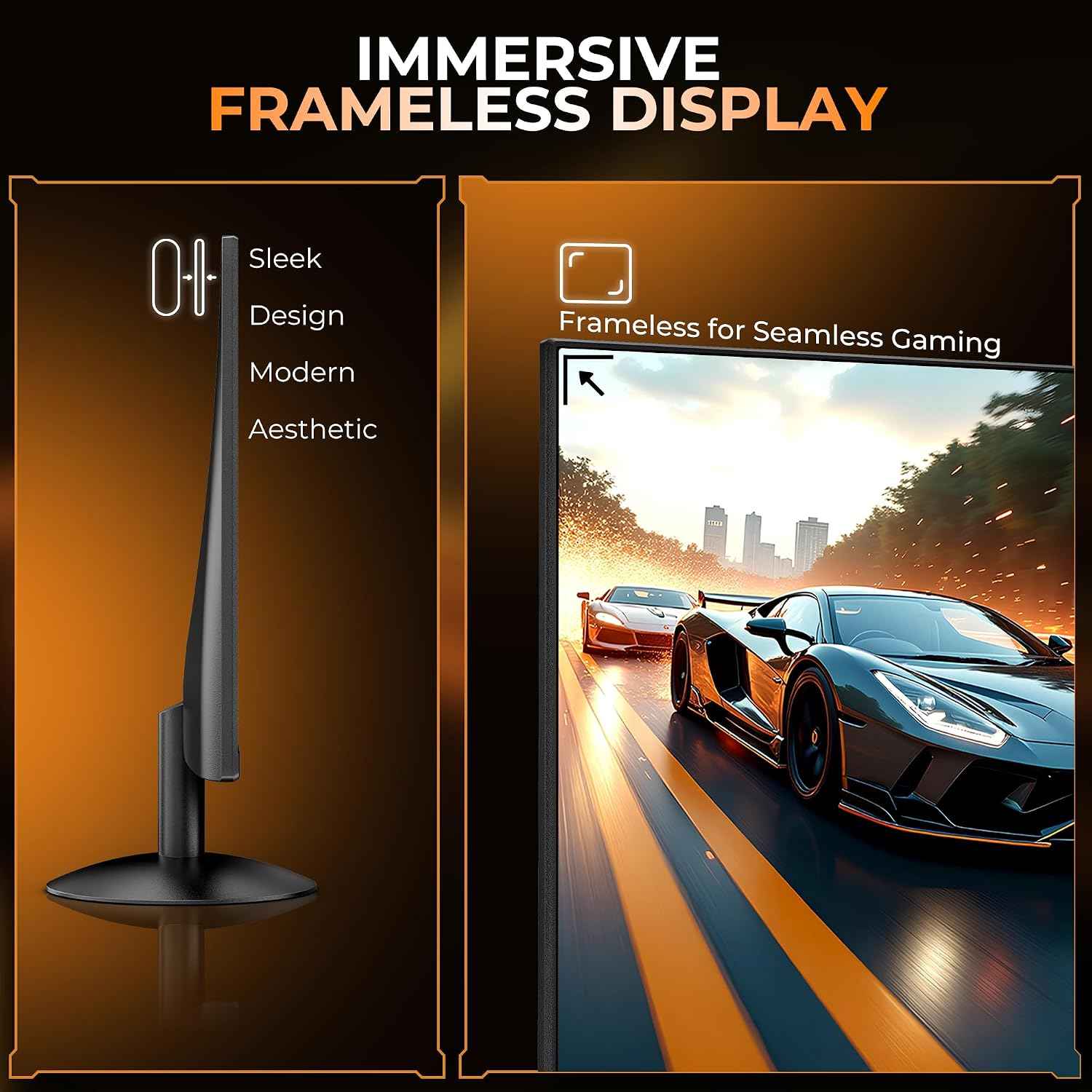 AOC 24B30H2 24 Inch (23.8") FHD IPS Monitor | 120Hz Refresh Rate | 1ms Response Time | Adaptive Sync | 3-Side Frameless | HDMI & VGA | Low Blue Mode | VESA Mount