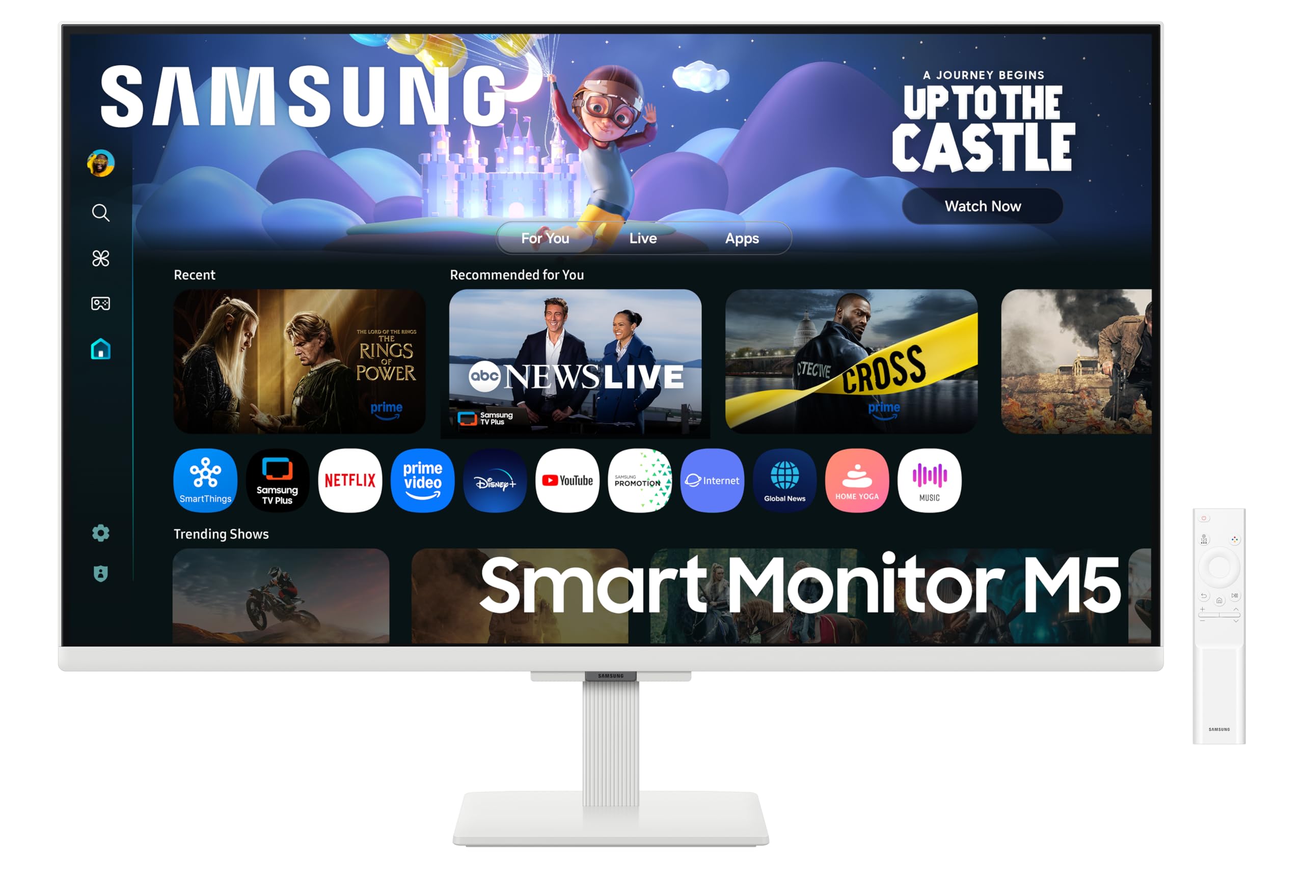 Samsung 32" (80cm) M5 Smart Monitor with Smart TV Experience|FHD 1920 x 1080|Bezeless|OTT Apps|IoT Hub|Office 365|Workout Tracker|Speakers|Remote|Wi-Fi|Bluetooth|LS32DM501EWXXL|White