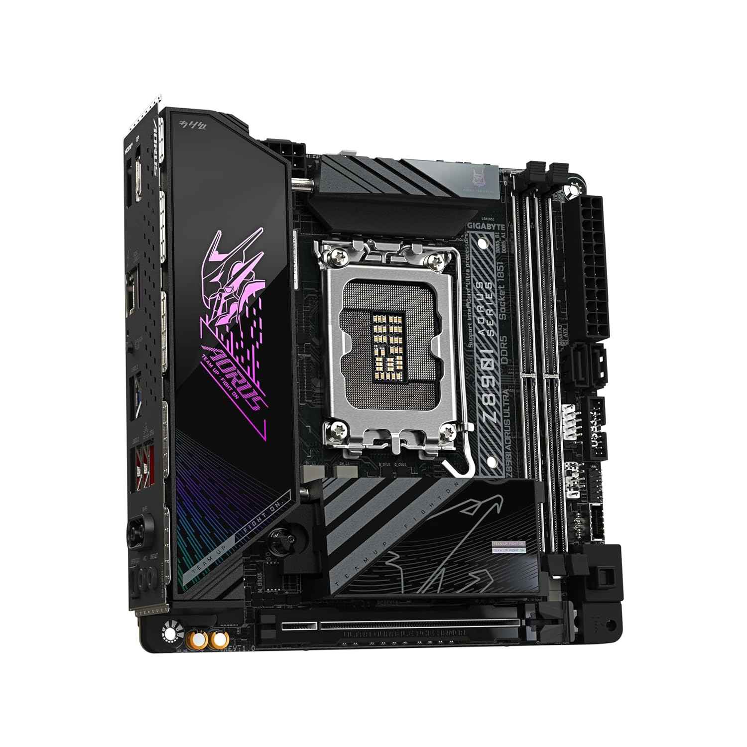 GIGABYTE Z890I AORUS Ultra Ultra Core (Series 2) LGA 1851, Mini-ITX, DDR5, 2X M.2, PCIe 5.0, Thunderbolt 4, WIFI7, 2.5GbE LAN, EZ-Latch