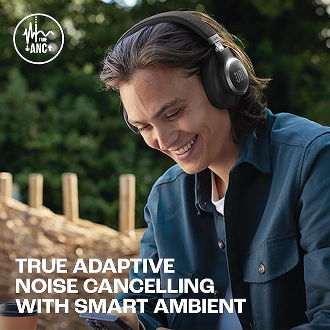 JBL Live 770NC True Adaptive Noise Cancellation Headphones Wireless Over Ear, Spatial Sound, 65Hrs Playtime, Speed Charge, Multipoint Connect and Personi-Fi 2.0, BT 5.3, Google Fast Pair, Alexa, Black - Zapnet.in