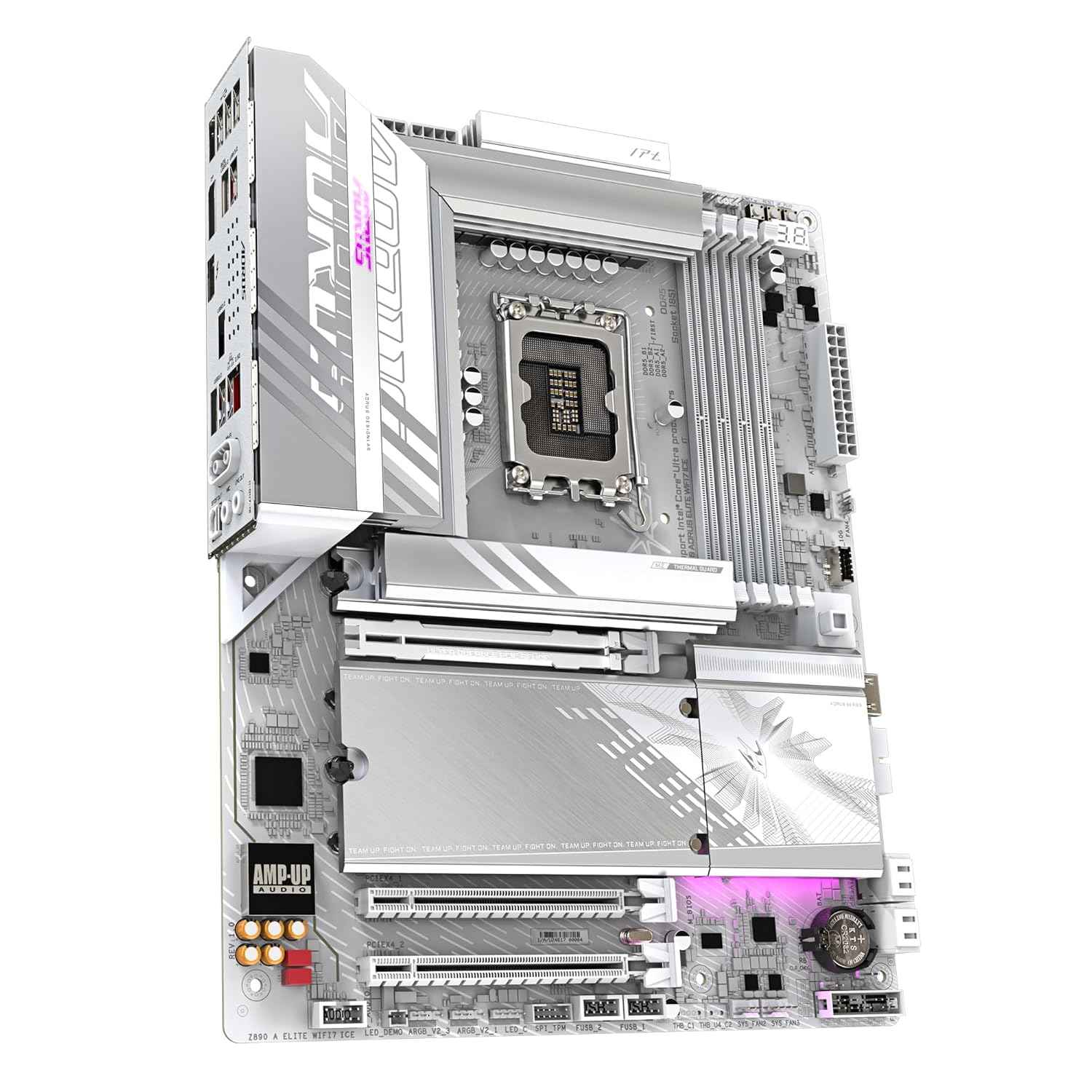 GIGABYTE Z890 AORUS ELITE WIFI7 ICE Motherboard - Supports Intel Core Ultra CPU (Series 2), 16+1+2 Phase VRM, up to 8800MHz DDR5 (OC), 1xPCIe 5.0 + 3xPCIe 4.0, Wi-Fi 7, 2.5GbE LAN, Thunderbolt 4