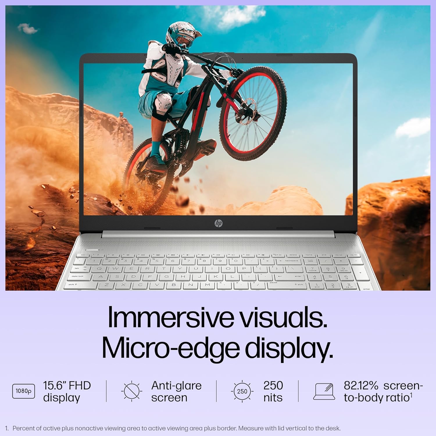 HP 15s, 12th Gen Intel Core i3-1215U, 8GB DDR4, 1TB SSD, Anti-Glare, Micro-Edge, 15.6-inch(39.6cm) FHD Laptop, Intel UHD Graphics, Full-Size KB (Win 11, Office 21, Silver, 1.69kg) fq5328TU