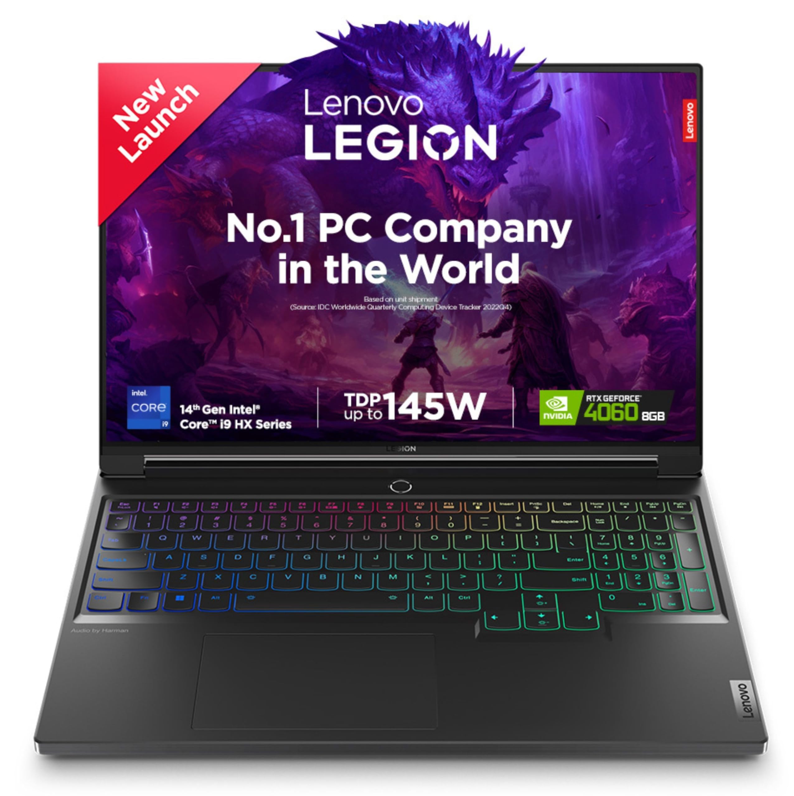 Lenovo Legion 7 Intel Core i9-14900HX 16" (40.64cm) 3.2K IPS 430Nits 165Hz Gaming Laptop (32GB/1TB SSD/Win 11/Office 2021/NVIDIA RTX 4070 8GB/100% DCI-P3/3 Month Game Pass/Grey/2.24Kg), 83FD000XIN