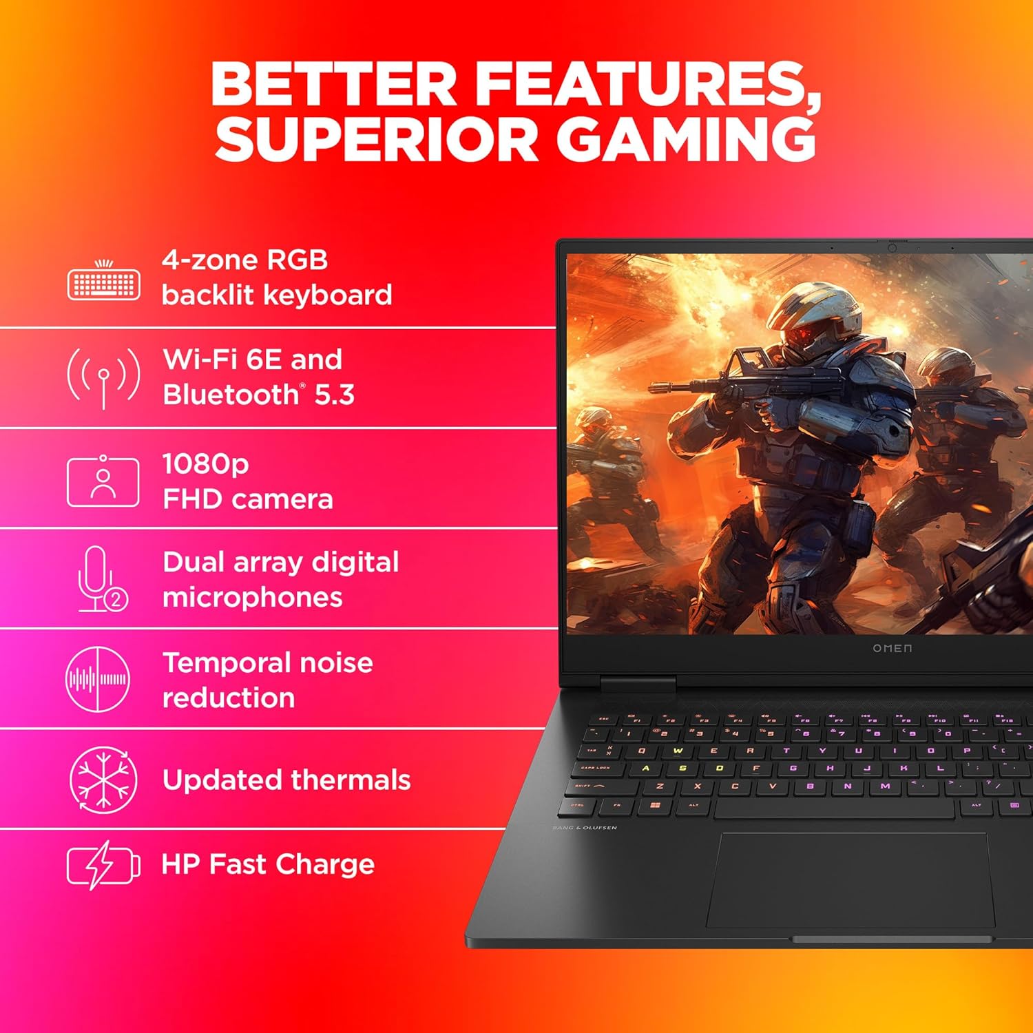 HP Smartchoice Omen,Windows 11 Home AMD Ryzen 9 7940HS,8GB RTX 4070(16GB DDR5,1TB SSD) FHD,165Hz,IPS,300 Nits,16.1''/40.9Cm,Black,2.38Kg,Xf0100Ax,RGB KB,B&O,Tempest Cooling,AI-Powered Gaming Laptop