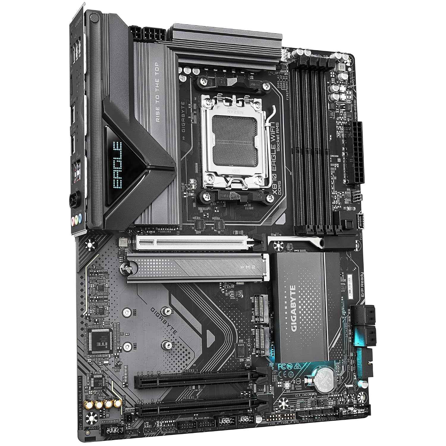 GIGABYTE X870 Eagle WIFI7 AMD AM5 Motherboard, ATX, DDR5, 4X M.2, PCIe 5.0, USB4, WIFI7, 2.5GbE LAN, EZ-Latch