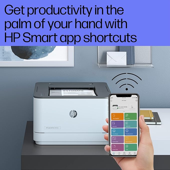 HP Laserjet 3004dw Duplex Printer: Black & White Printer, Self Reset Dual Band WiFi with self heal, Ethernet, Fast Printing Upto 33ppm, Easy and Secure Setup, Smart App Enabled - Zapnet.in