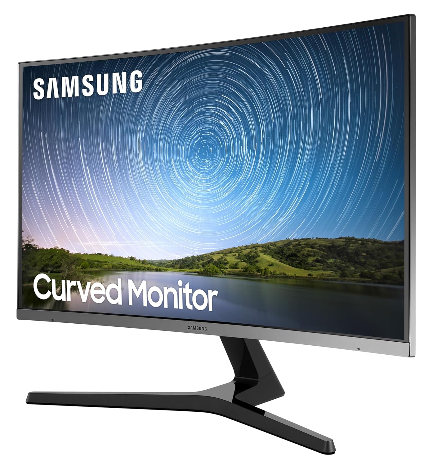 Samsung 32 Inch (80.1 cm) FHD, 1500R Curved 1,920 X 1,080 LED Monitor, VA Panel, Bezel-Less Design, AMD Freesync, Flicker Free, D-Sub, HDMI, Headphone Jack (LC32R500FHWXXL, Dark Blue Gray)