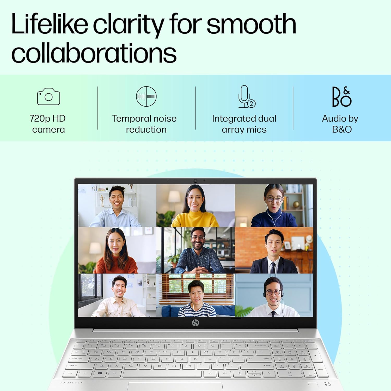 HP Pavilion, 13th Gen Intel Core i7-1360P, 16GB DDR4, 1TB SSD, (Win11, Office21, Silver, 1.75kg) IPS, Anti-glare, 15.6-inch (39.6cm) FHD Laptop, Intel Iris Xe graphics, HD camera, Backlit KB, eg3036TU