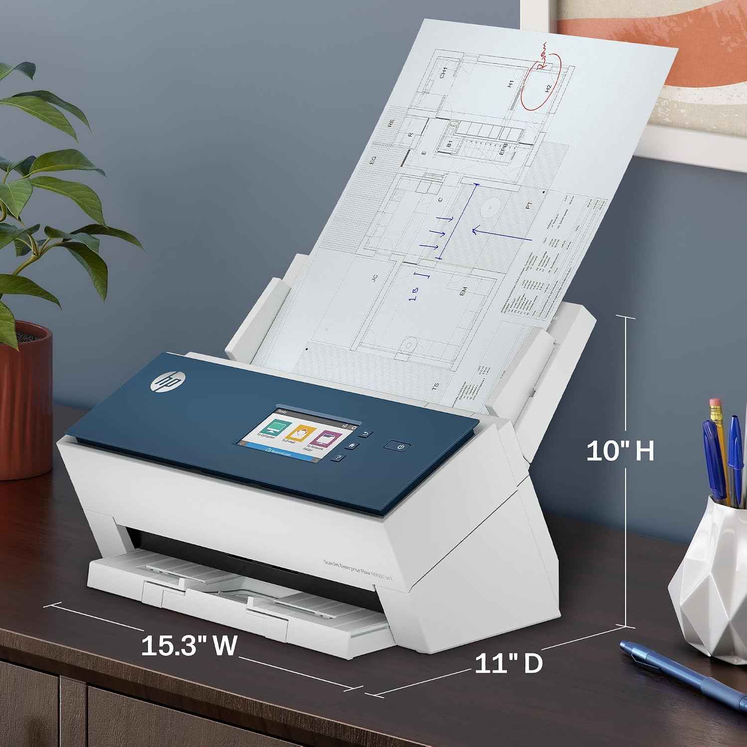 HP ScanJet Enterprise Flow N9000 sn1, Fast 2-Sided Scanner with auto Document Feeder, Best for Office (8Q4W1A)