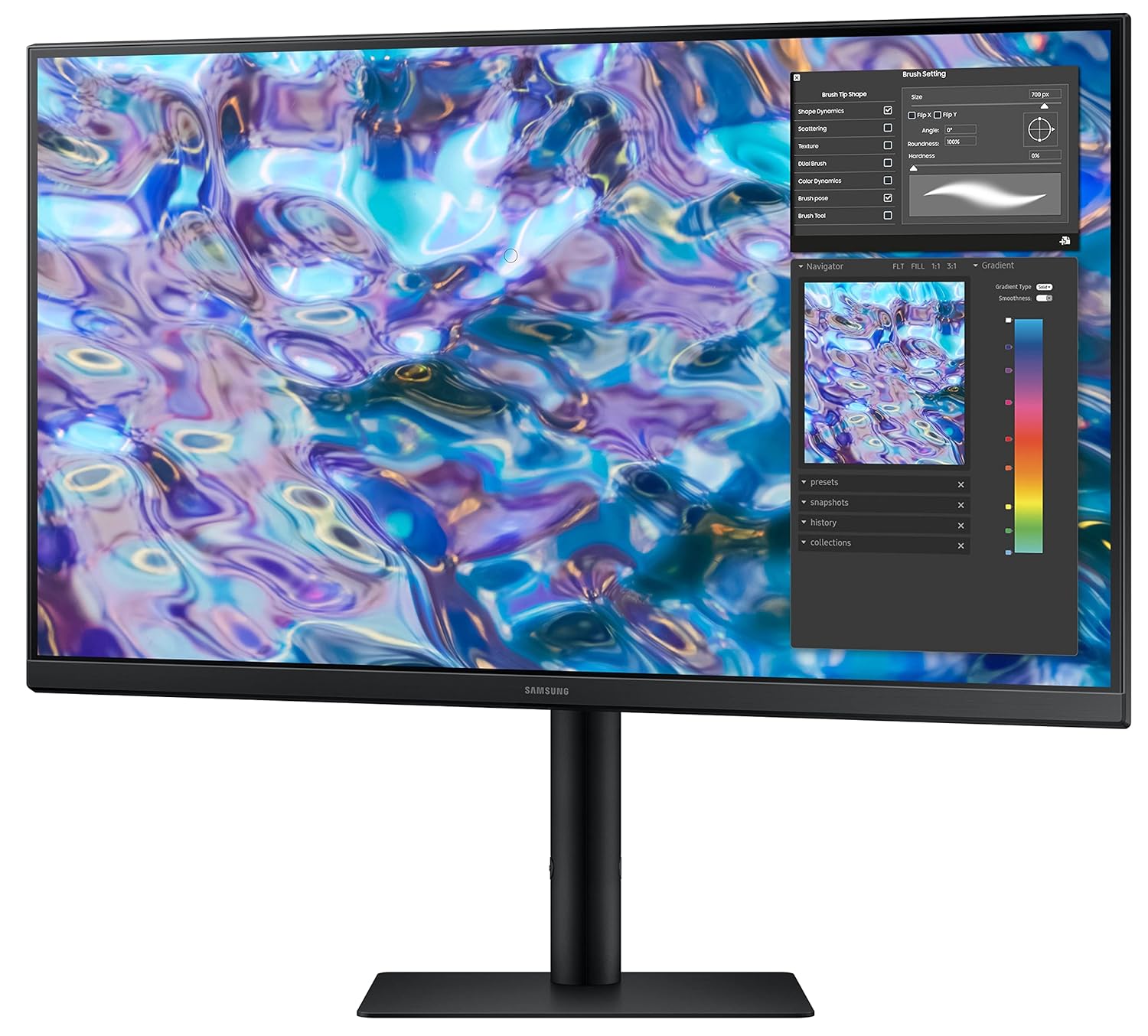 Samsung ViewFinity S6 Flat Monitor 27-Inch (68.5 cm) QHD (2,560 x 1,440 Resolution), IPS Panel, 5ms(GTG), 75 Hz, Display Port, HDMI, Headphone Jack, AMD FreeSync, HAS, Pivot (LS27B610EQWXXL, Black)