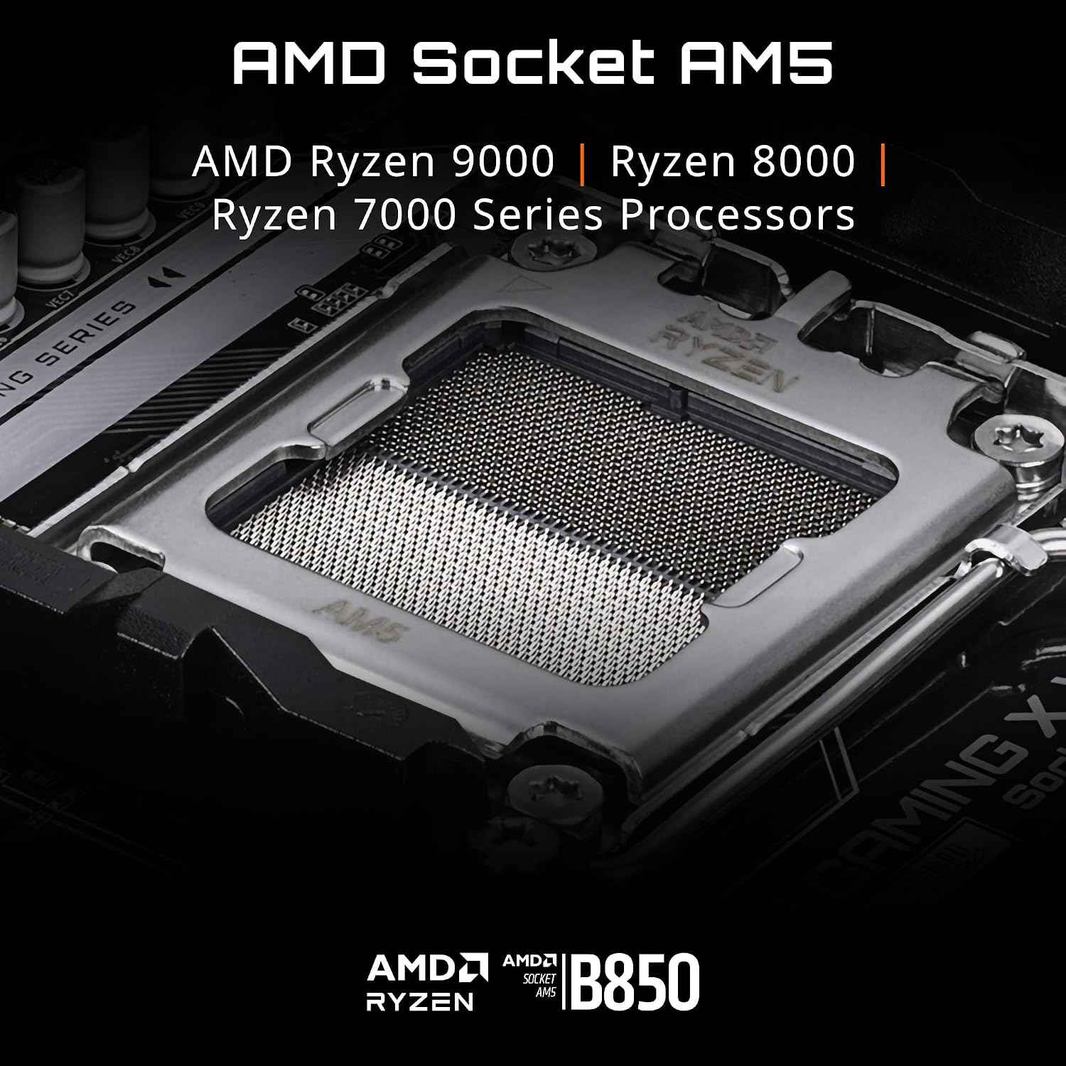 GIGABYTE B850 AI TOP AMD AM5 LGA 1718 Motherboard, ATX, DDR5, 3X M.2, PCIe 5.0, USB-C, WIFI7, 10GbE LAN, EZ-Latch, 5-Year Warranty
