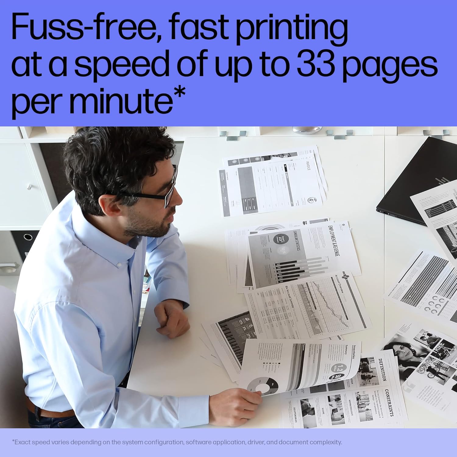 HP Laserjet 3104Fdw Duplex Monochrome Printer: Print, Copy, Scan, Self Reset Dual Band WiFi with Self Heal, Ethernet, Fast Printing Upto 33Ppm, Easy and Secure Setup,White