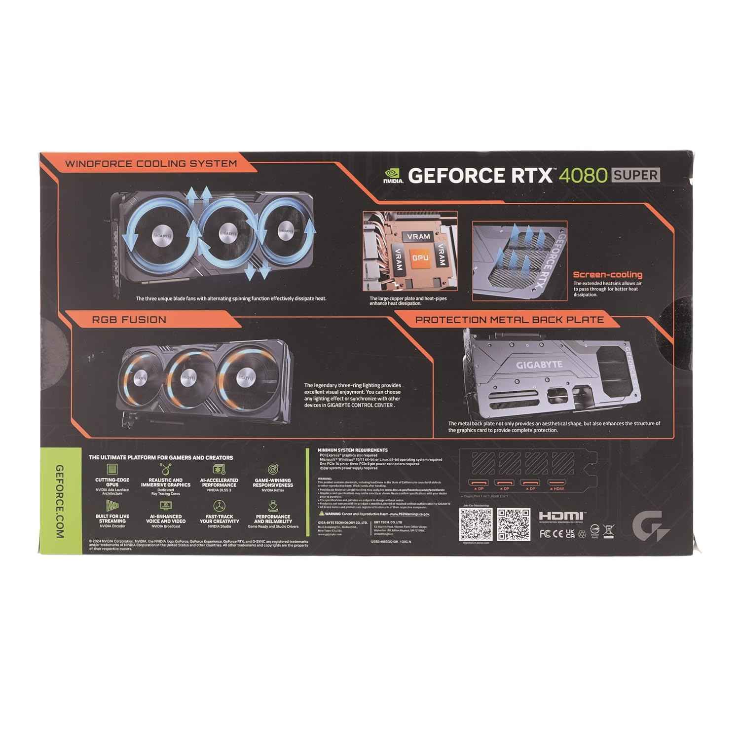 Gigabyte GeForce RTX 4080 SUPER GAMING OC Graphics Card - 2595MHz Core, 16GB GDDR6X 23000MHz 256-bit Memory, PCI-E 4.0, 3x DP 1.4, 1x HDMI 2.1a, NVIDIA DLSS 3.5, GV-N408SGAMING OC-16GD