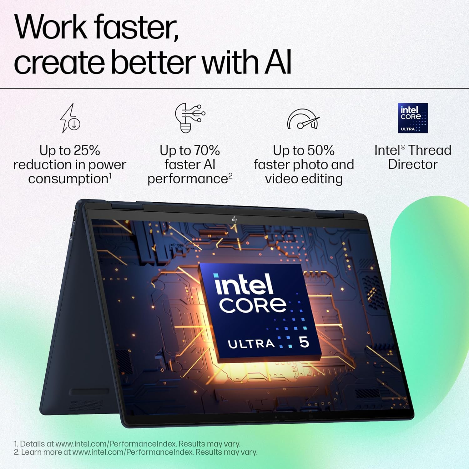 HP Envy x360 AI Laptop, Intel Core Ultra 5 125U, 12 TOPS, 16GB LPDDR5, 512GB SSD, (Win11, Office21, Blue, 1.44 kg) Touchscreen, 3K, OLED, 14-inch (35.6cm), Integrated graphics, 5MP IR camera, fc0078TU