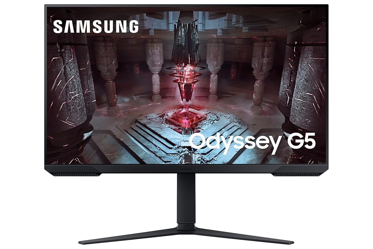 Samsung 32" (80cm) Odyssey G5 2K Gaming Monitor|QHD 2560 X 1440|165Hz|1ms|300nits|Ports-HDMIx2,DP,Headphone|DP Cable|HDR10|FreeSync Premium|Height-Tilt-Pivot Adjustable Stand|LS32CG510EWXXL|Black