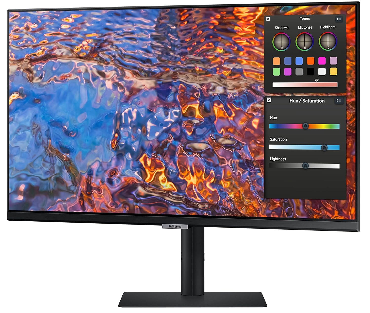 Samsung 27"(68.6cm) 4K Viewfinity Monitor|IPS|UHD 3840 x 2160|Type-C 90W|LAN Port|HDR 400|DCI-P3 98%|Pantone Validation|400 nits||PBP|PIP|Matte Display|Height-Tilt-Pivot Stand|LS27B800PXWXXL|Black