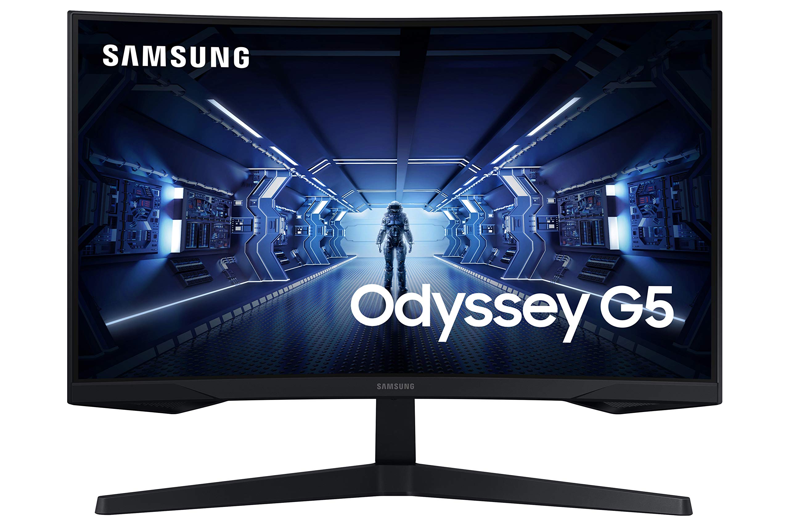 Samsung 32-inch(80cm) Odyssey G5 Gaming, QHD 2K, 165Hz, 1ms, 1000R Curved Monitor, AMD FreeSync Premium, HDR10 (LS32AG550EWXXL, Black)