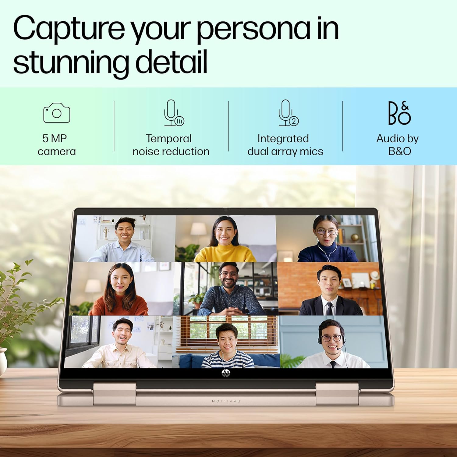 HP Pavilion x360, 13th Gen Intel Core i7-1355U, 16GB DDR4, 512GB SSD, (Win 11, Office 21, Gold,1.51kg),Touchscreen, IPS,15.6-inch(39.6cm) FHD Laptop, Iris Xe Graphics, 5MP camera, Backlit KB, ek1020TU