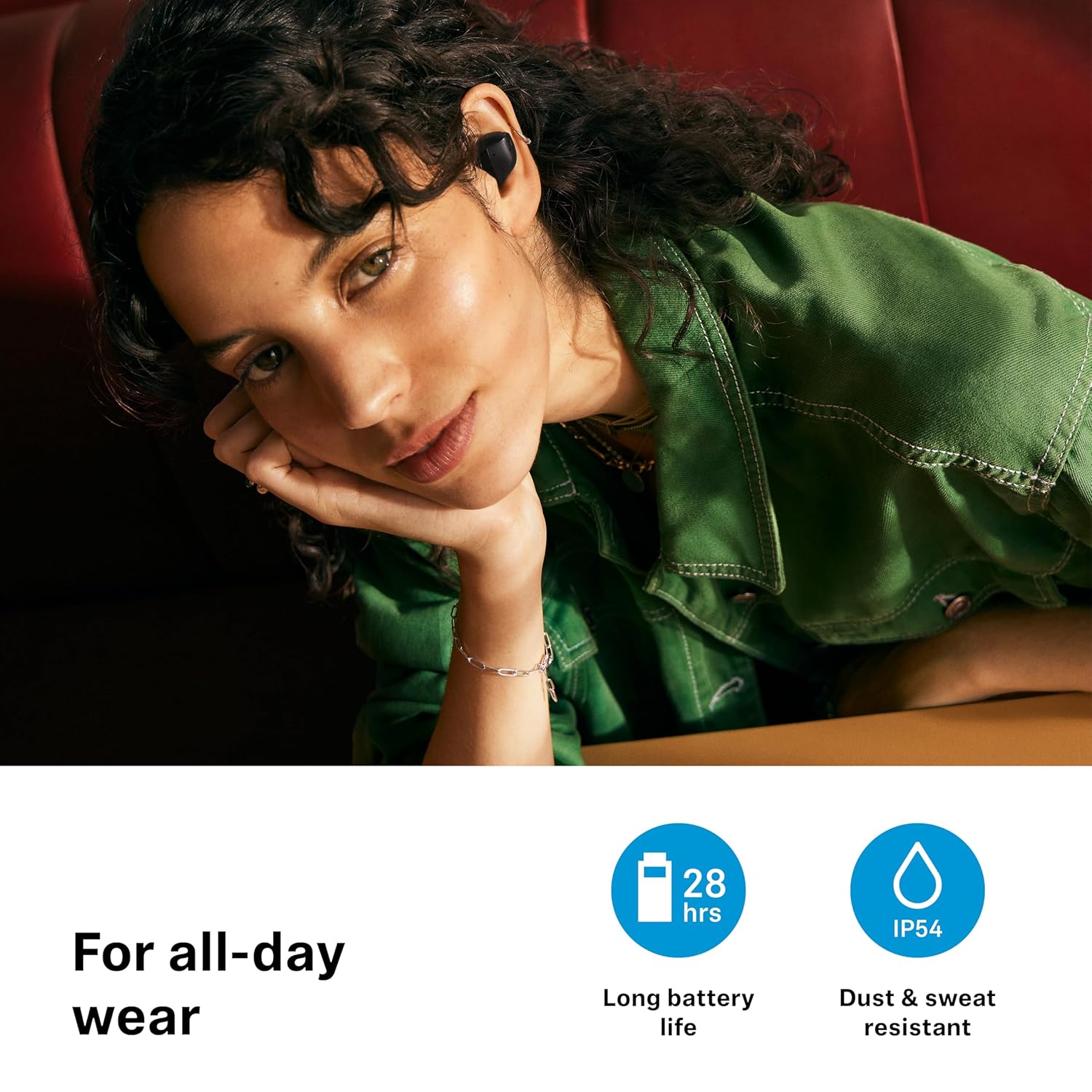 Sennheiser ACCENTUM True Wireless Earbuds, BT v5.3 Auracast & LE Audio, TrueResponse Drivers, Hybrid ANC + Transparency Mode, 28 Hr Battery, Qi & USB‑C Charging, Touch Control, 2Y Warranty, Black